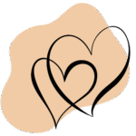 Illustration von zwei ineinander verschlungenen Herzen als Symbol für Liebe, Nähe und zwischenmenschliche Verbindung.